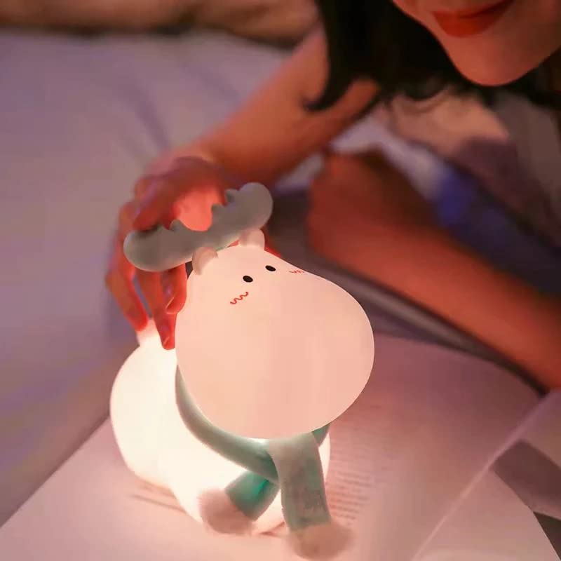 NYRWANA Panda Lamp, Panda Light, Night Lamp for Bedroom, Panda Night Lamp, Night Lamp for Kids, Valentine Gift for Girlfriend, BPA-Free Silicone Lamp, Rechargeable, Open Eye (Multicolor)