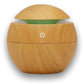 Wooden Style Ultrasonic Cool Mist Humidifier for Room Moisture| Aroma Diffuser| Essential Oil Diffuser| Perfume Fragrance Freshener| Colourful Light| Auto Shut-Off| Car, Room Moisture| 200ml| Black