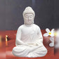 JOY LAND Meditation/Dhyan Buddha Statue Lord Figurine/Idol (White, 5.5-inch)