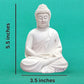 JOY LAND Meditation/Dhyan Buddha Statue Lord Figurine/Idol (White, 5.5-inch)