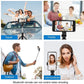 TYROCX R1s Latest Bluetooth Selfie Sticks with Remote and Selfie Light, 3-in-1 Multifunctional Selfie Stick Tripod Stand Mobile Stand Compatible with All Phones (Black) Pack f 1