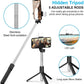 TYROCX R1s Latest Bluetooth Selfie Sticks with Remote and Selfie Light, 3-in-1 Multifunctional Selfie Stick Tripod Stand Mobile Stand Compatible with All Phones (Black) Pack f 1