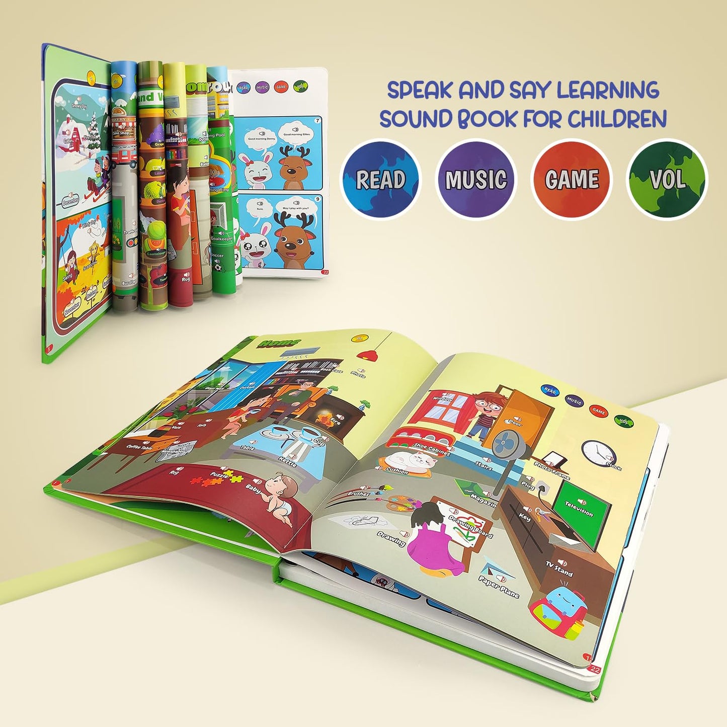 OrangeKart IntelliBook – Interactive Sound Book for Early Learning (Ages 1-6)
