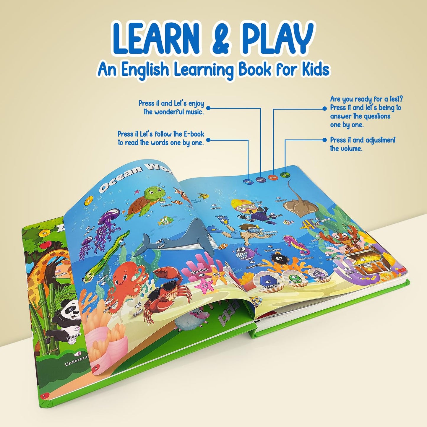 OrangeKart IntelliBook – Interactive Sound Book for Early Learning (Ages 1-6)