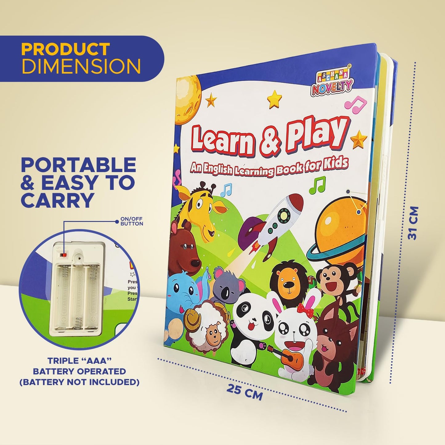 OrangeKart IntelliBook – Interactive Sound Book for Early Learning (Ages 1-6)