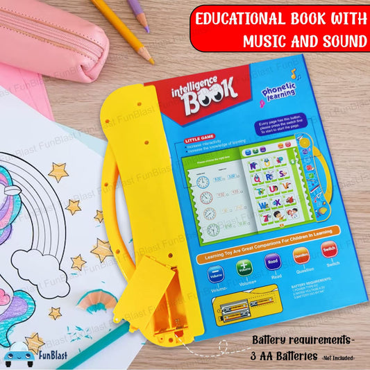 OrangeKart SmartTunes Interactive Phonetic Learning Book – Musical Educational Book for Kids 3+ Years (Multicolor)