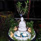 JOY LAND Meditation/Dhyan Buddha Statue Lord Figurine/Idol (White, 5.5-inch)