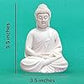 Parv International White Buddha Statue | 5.5-Inch Meditating Figurine for Home Mandir & Relaxation Décor