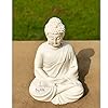 Parv International White Buddha Statue | 5.5-Inch Meditating Figurine for Home Mandir & Relaxation Décor