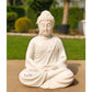 Parv International White Buddha Statue | 5.5-Inch Meditating Figurine for Home Mandir & Relaxation Décor