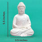 Parv International White Buddha Statue | 5.5-Inch Meditating Figurine for Home Mandir & Relaxation Décor