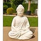 Parv International White Buddha Statue | 5.5-Inch Meditating Figurine for Home Mandir & Relaxation Décor